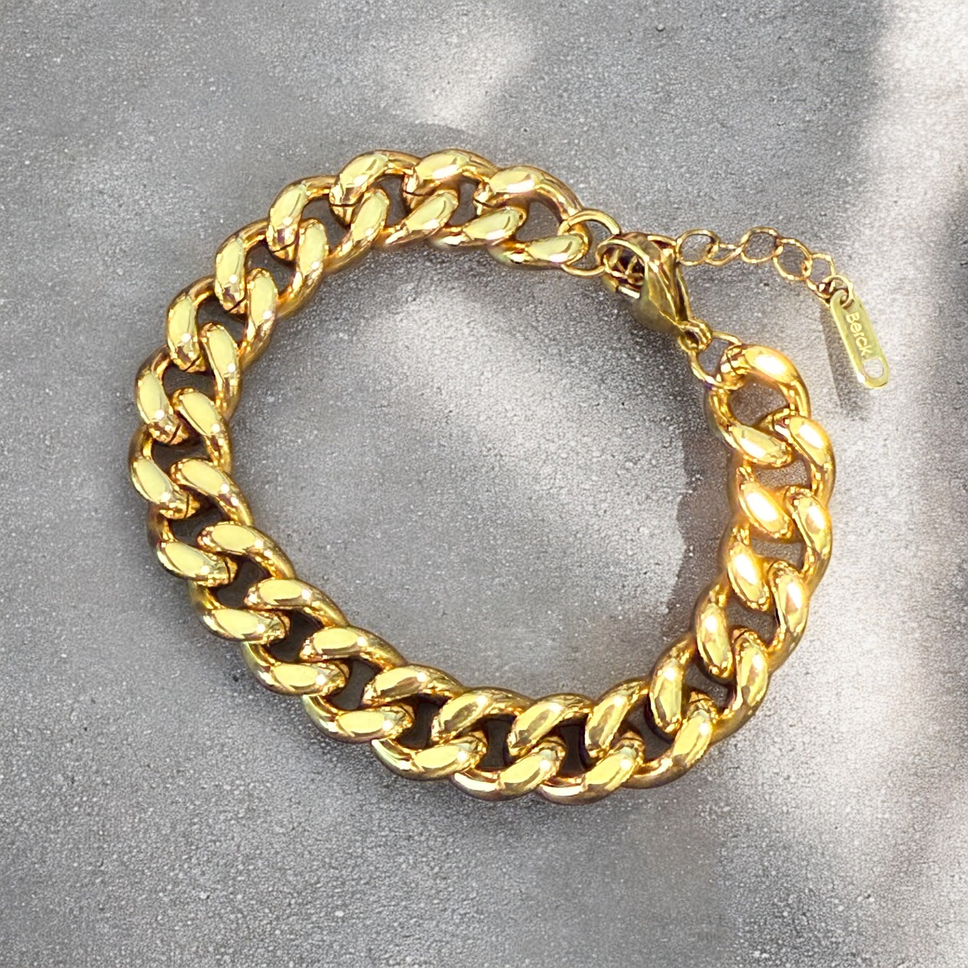 Waterproof Chunky Cuban Curb Chain Bracelet (CHARMS SOLD SEPARATELY)