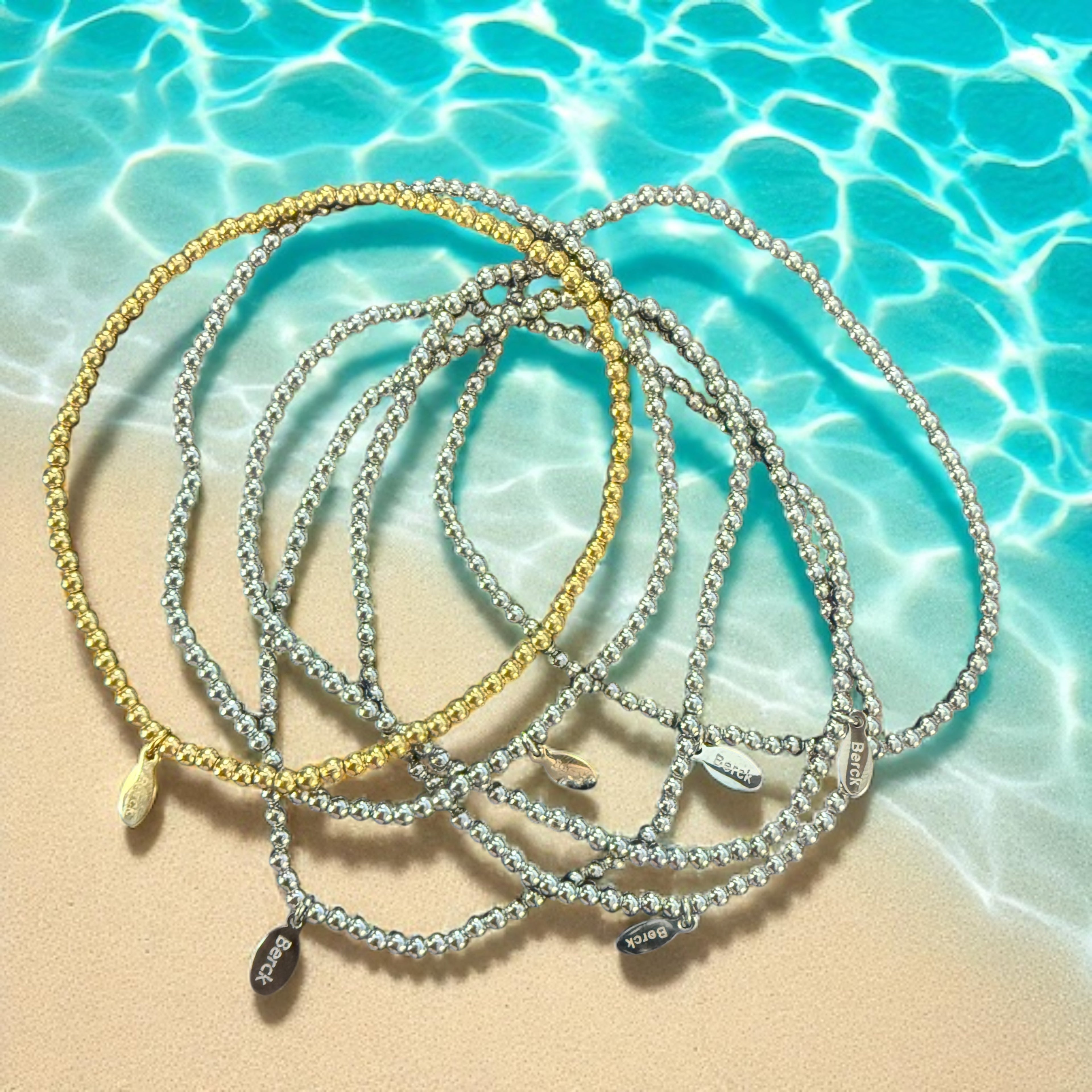 Waterproof Beaded Stretch Anklet