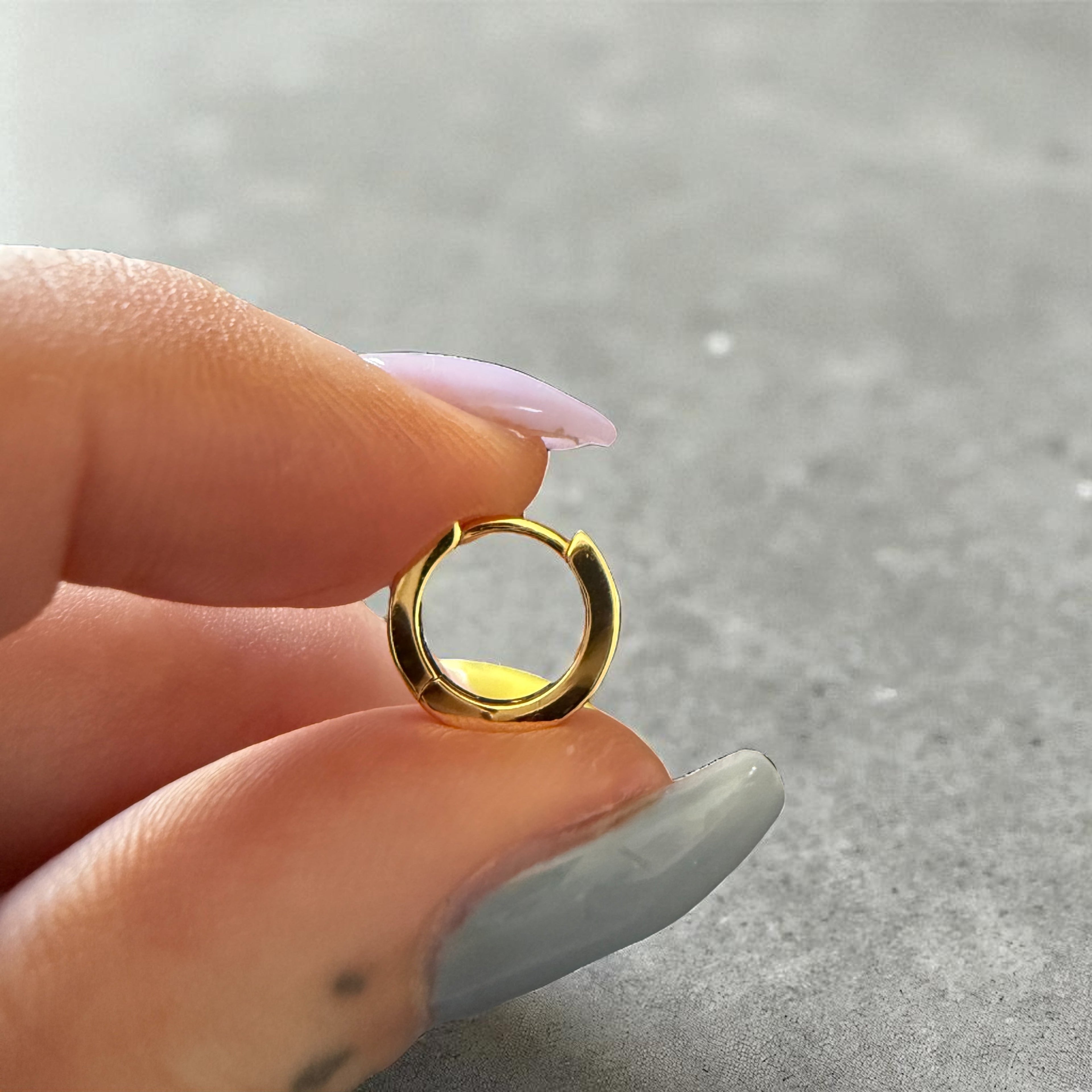 Waterproof Dainty Zircon Diamond Huggies Solid Sterling Silver