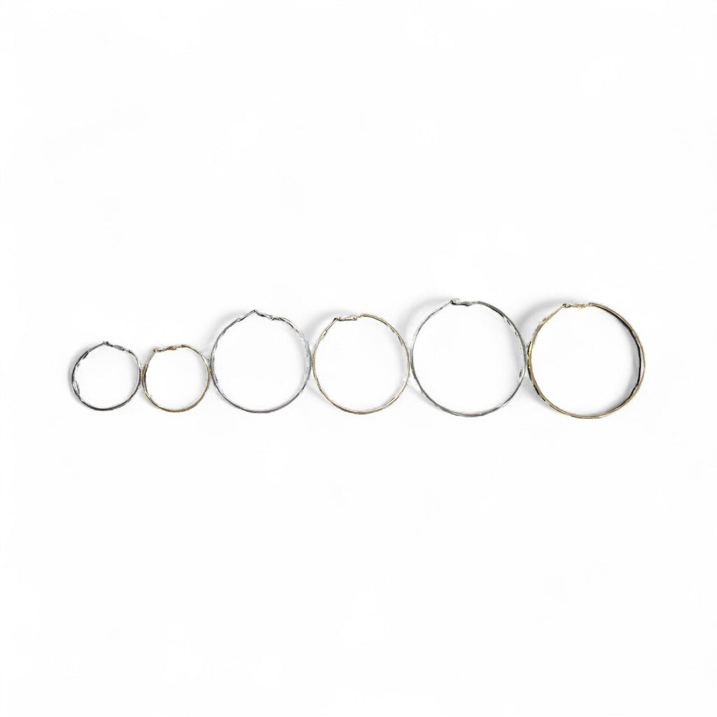 Waterproof Hoop Earrings - 14K Gold or Polished PVD Plated Stainless Steel (Multiple Sizes)