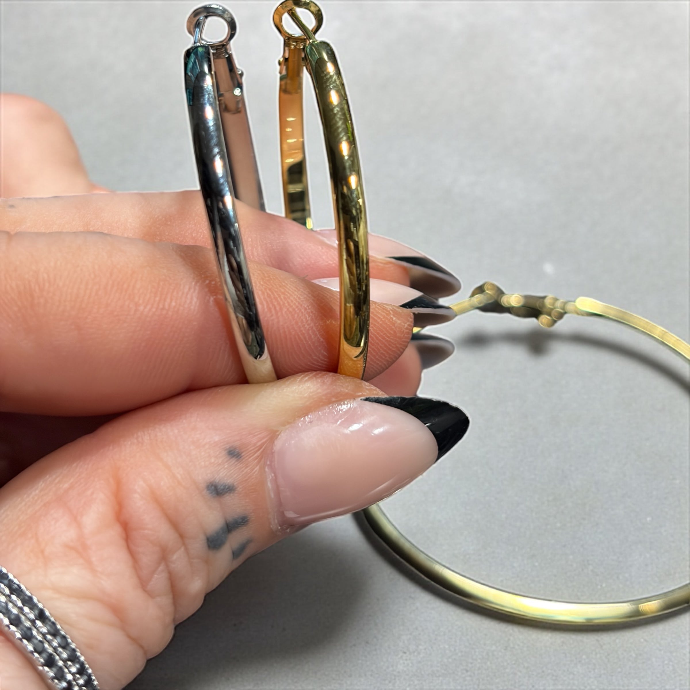 Waterproof Hoop Earrings - 14K Gold or Polished PVD Plated Stainless Steel (Multiple Sizes)