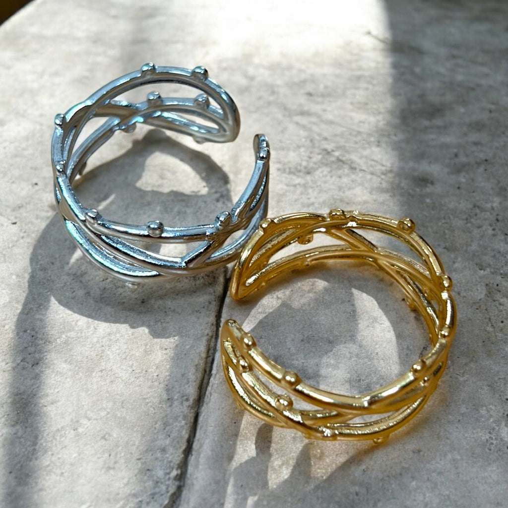 Waterproof Crown of Thorns Adjustable Ring