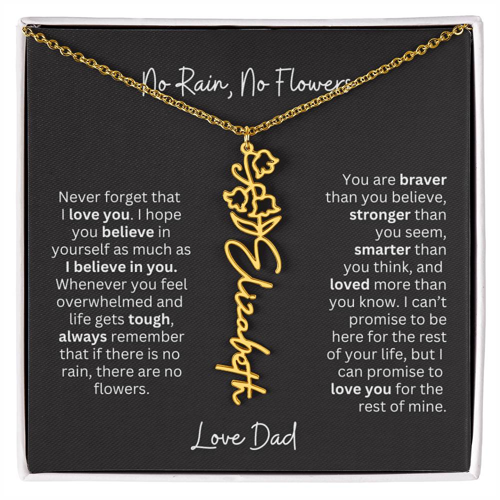 Beautiful Necklace Gift for Daughter From Dad - 'Never Forget That I Love You