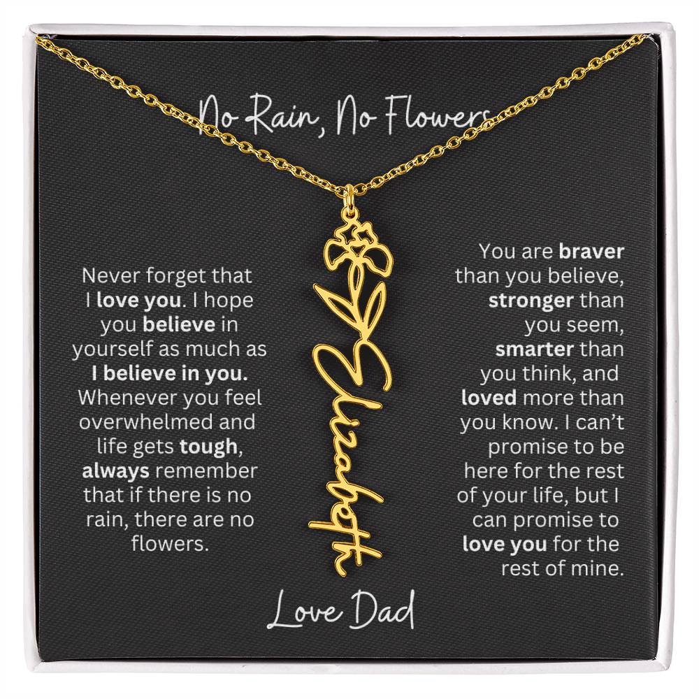 Beautiful Necklace Gift for Daughter From Dad - 'Never Forget That I Love You