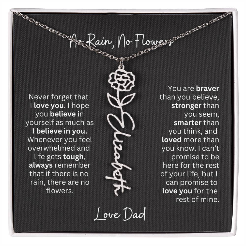 Beautiful Necklace Gift for Daughter From Dad - 'Never Forget That I Love You
