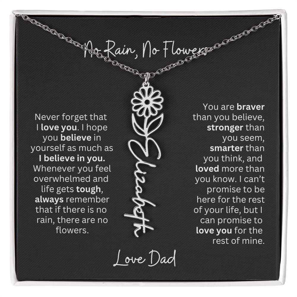 Beautiful Necklace Gift for Daughter From Dad - 'Never Forget That I Love You