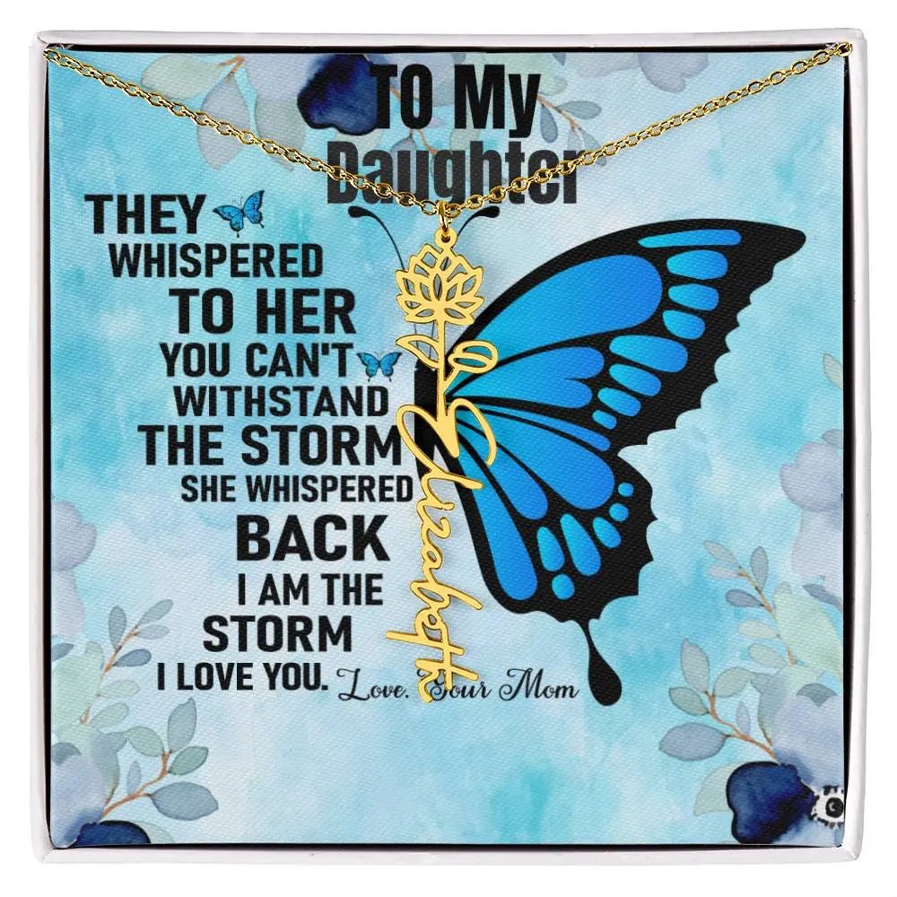 Gift From Mom to Daughter I I Love You - Birth Necklace