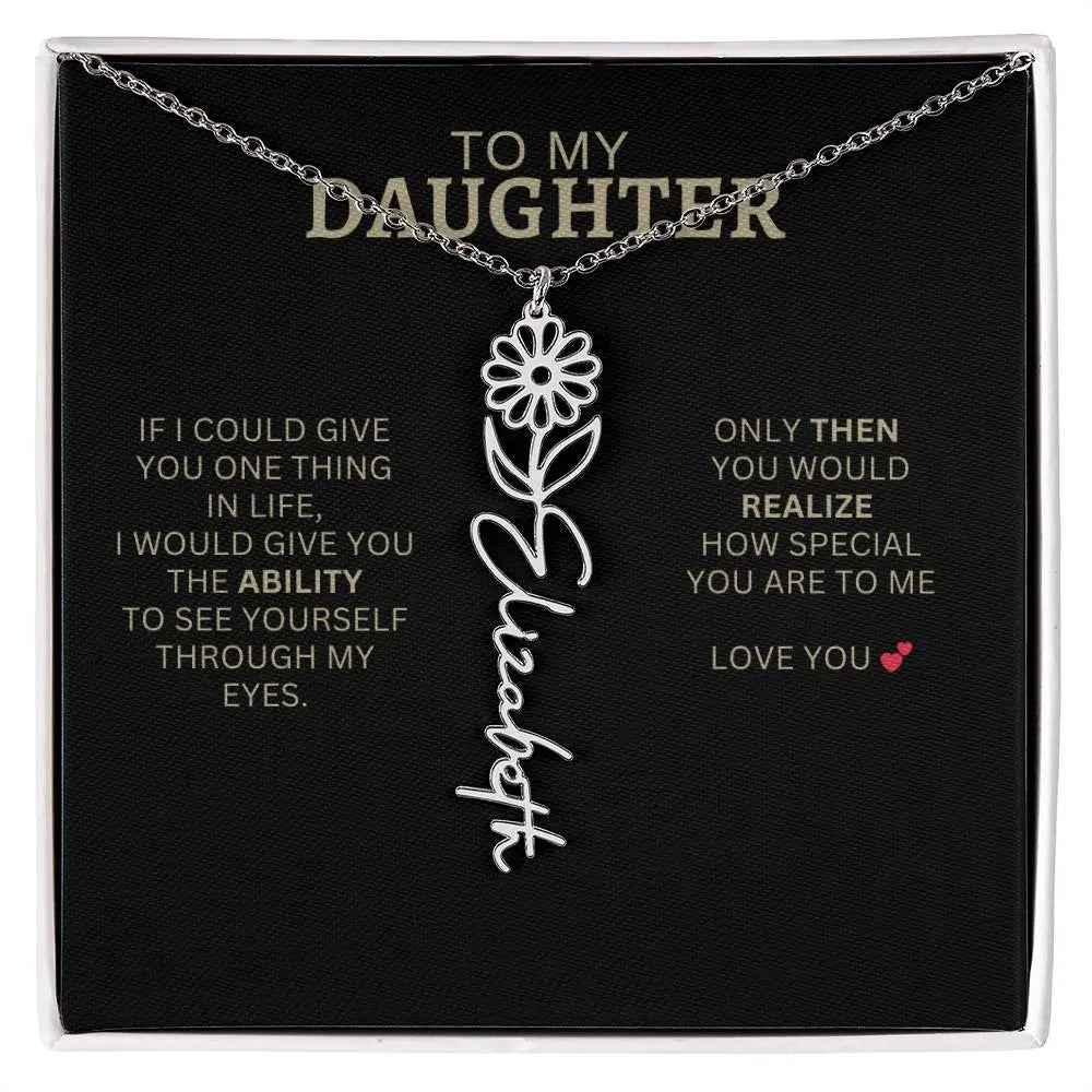 To My Daughter | I Love You - Birth Necklace