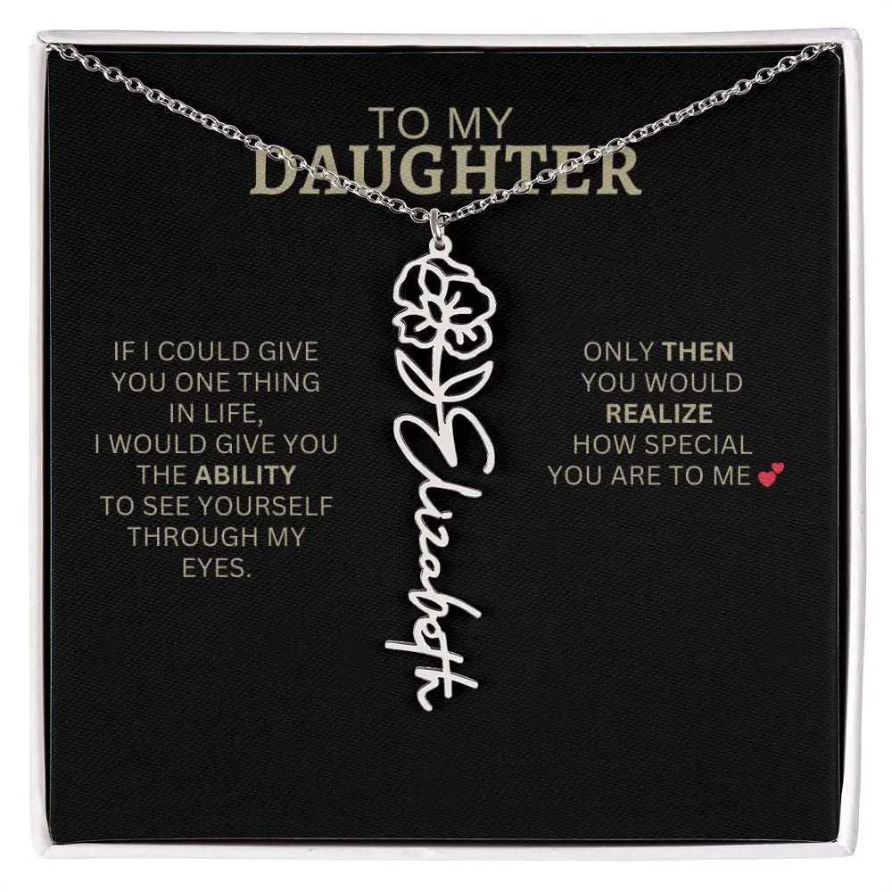 To My Daughter | I Love You - Birth Necklace