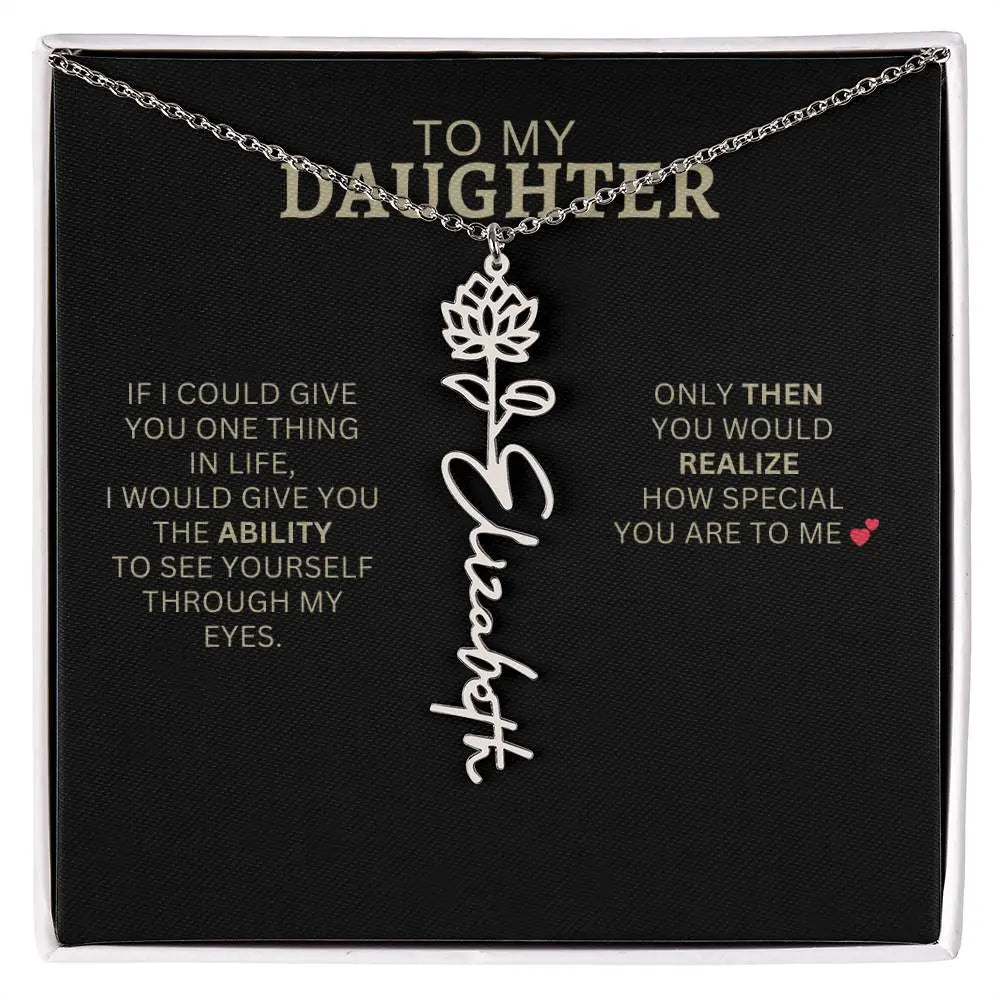 To My Daughter | I Love You - Birth Necklace
