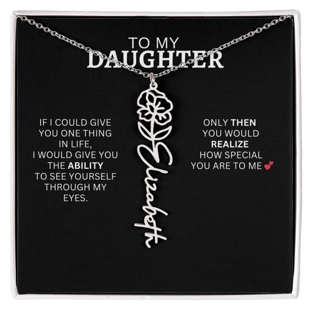 To My Daughter | I Love You - Birth Necklace
