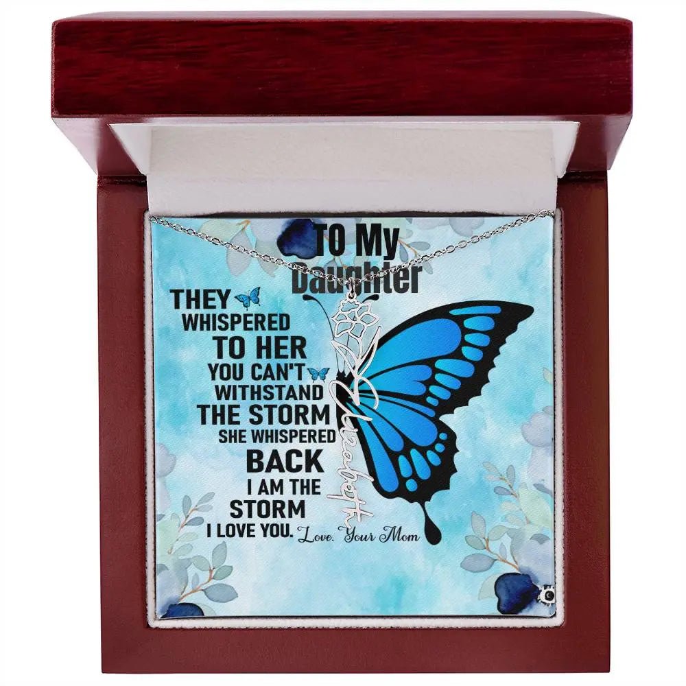 To My Daughter | I Love You - Birth Necklace I Gift From Mom to Daughter