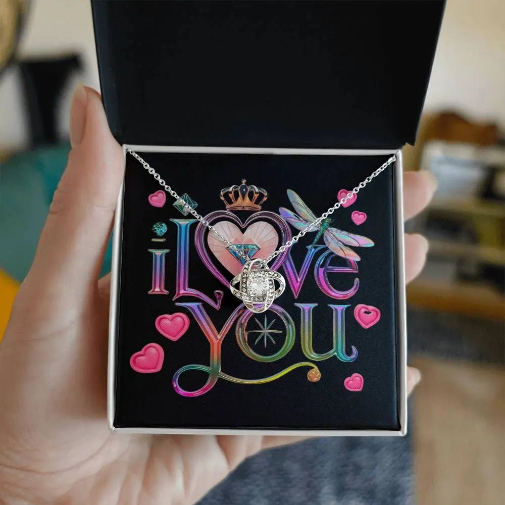 To My Daughter | I Love You - Love Knot Necklace