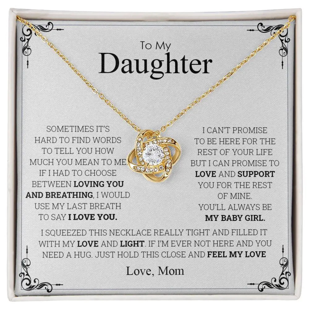 To My Daughter | I Love You - Love Knot Necklace