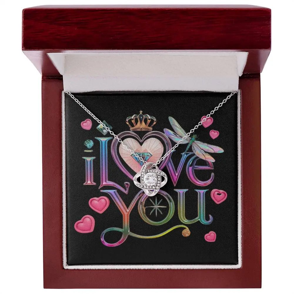 To My Daughter | I Love You - Love Knot Necklace