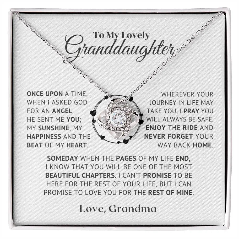 to my lovely granddaughter necklace from grandmom