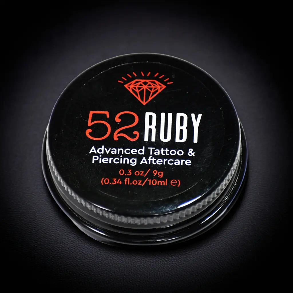 Protect your tattoo, protect your story. Natural aftercare for lasting art and memories. 52 Ruby